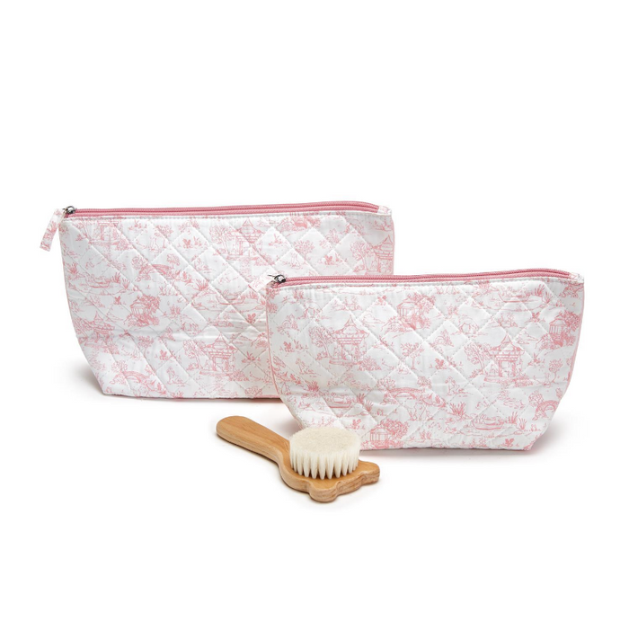 Animal Toile Set of 2 Quilted Multipurpose Pouches