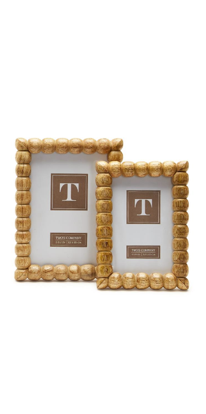 Hand-Carved Bobbin Photo Frame