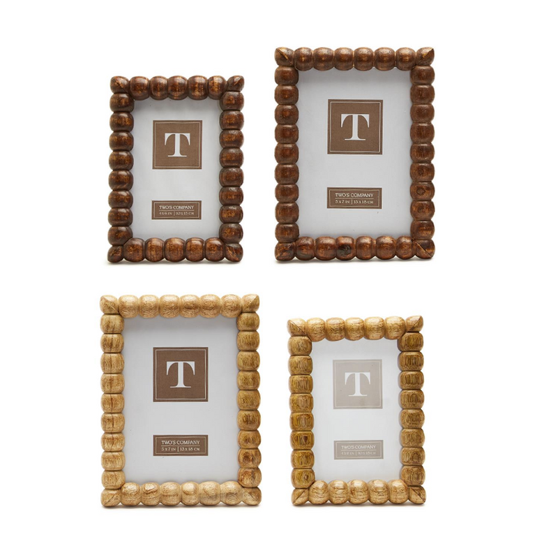 Hand-Carved Bobbin Photo Frame