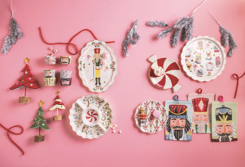 Christmas Candy Platter Set