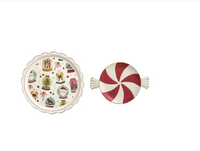 Christmas Candy Platter Set