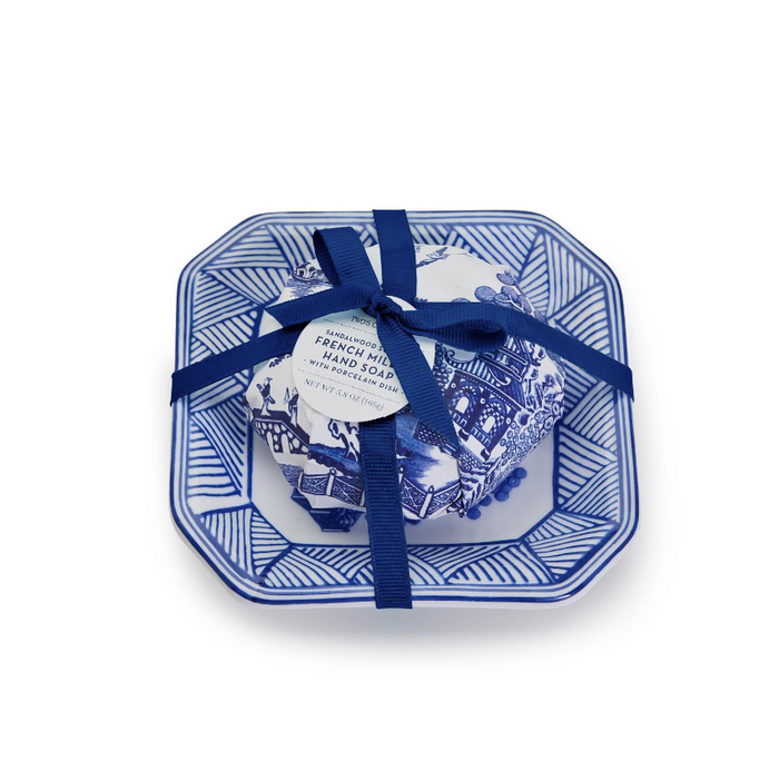 French Milled Soap with Porcelain Tray