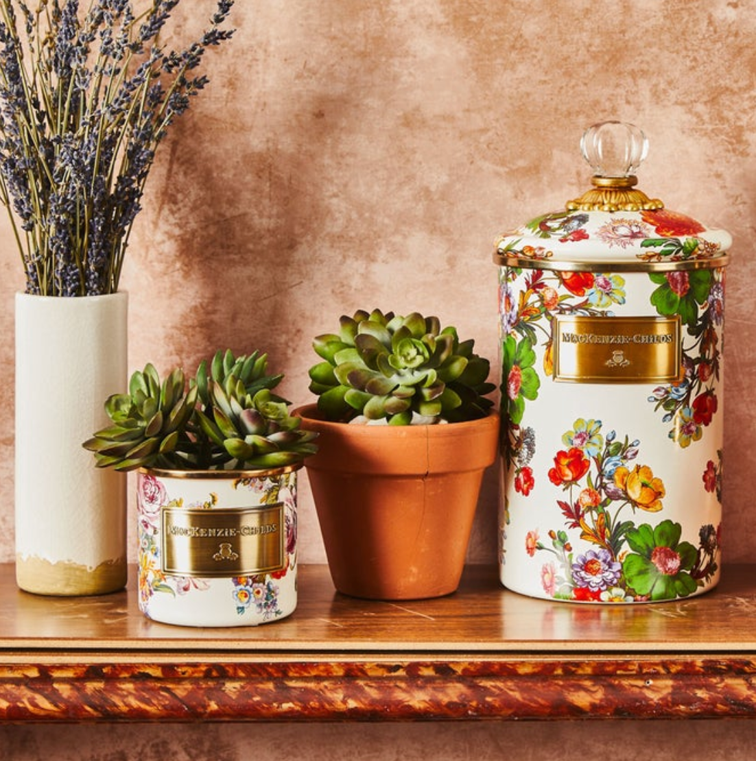 Flower Market Mini Canister - White