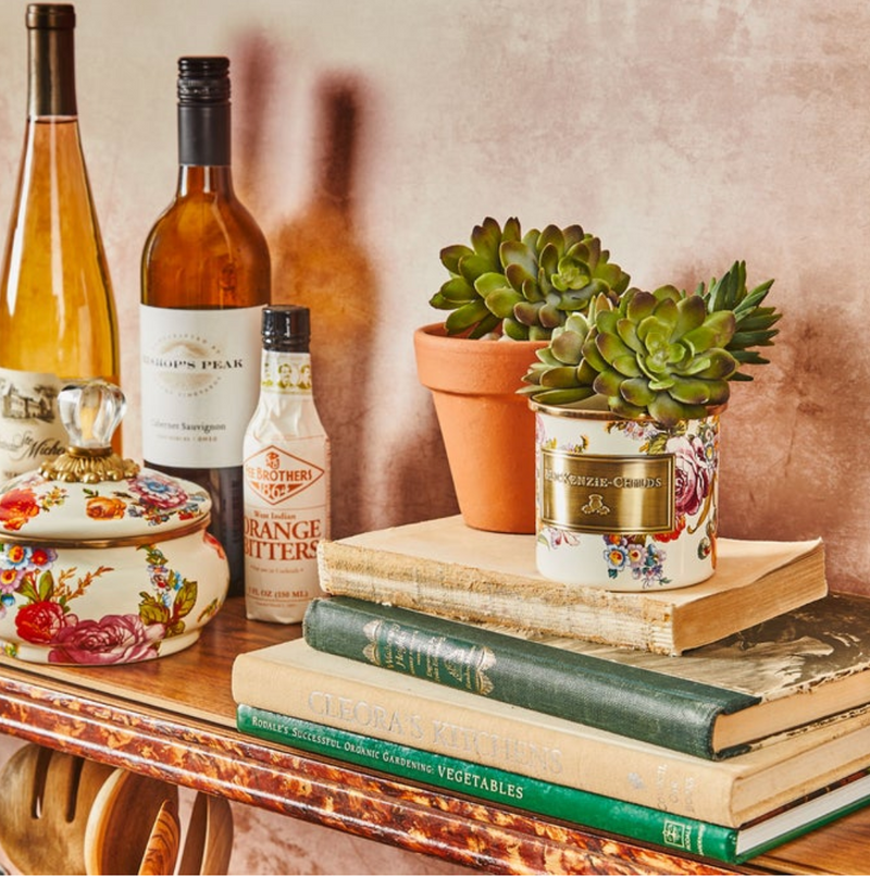 Flower Market Mini Canister - White