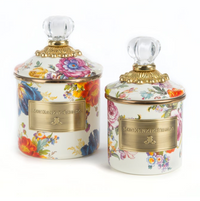 Flower Market Mini Canister - White