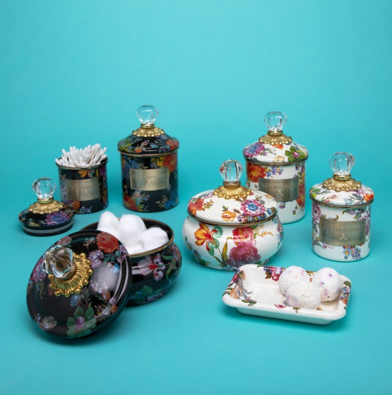 Flower Market Mini Canister - White