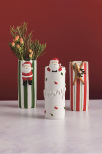 Merry Hanging Santa Vase