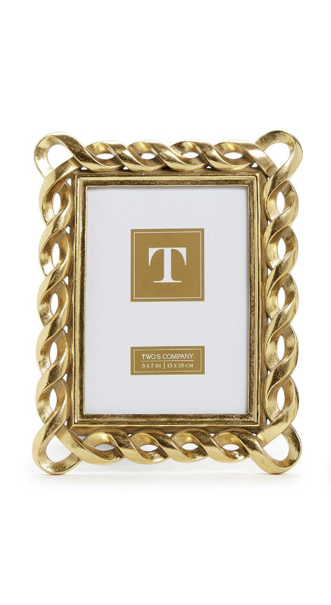 Gold Ribbon Photo Frame