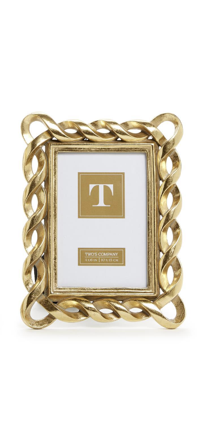 Gold Ribbon Photo Frame