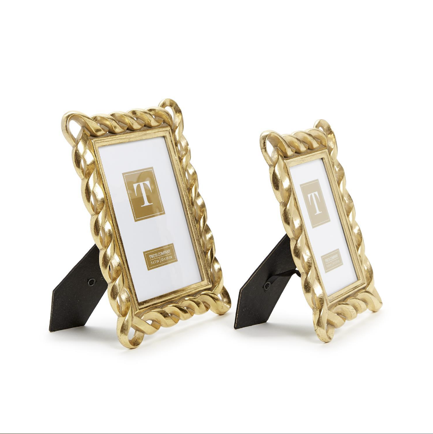 Gold Ribbon Photo Frame