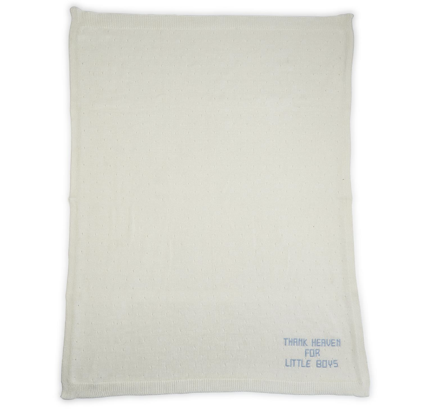 Thank Heaven 30" x 40" Soft Knit Blanket with Embroidery