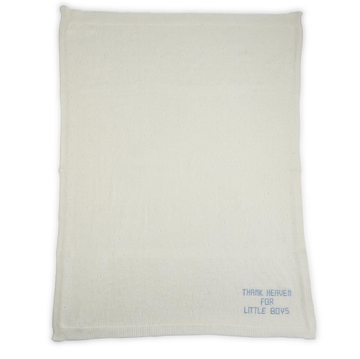 Thank Heaven 30" x 40" Soft Knit Blanket with Embroidery