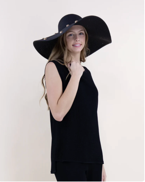 Glam Studed Floppy Hat
