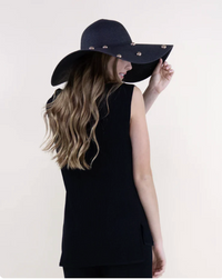 Glam Studed Floppy Hat