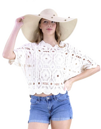 Glam Studed Floppy Hat