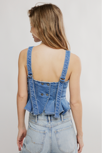 Sunfaded Denim Top