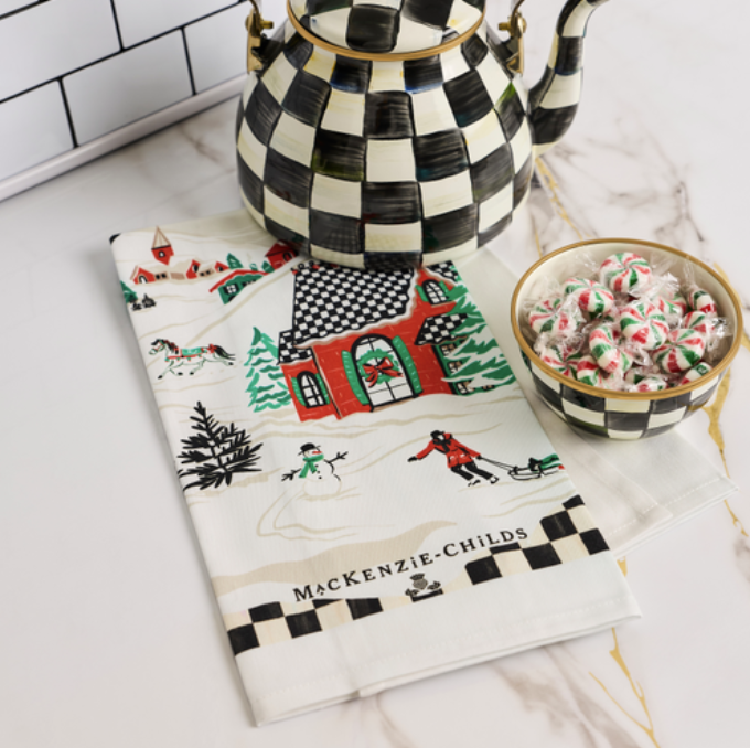 Alpine Village Printed Dish Towel