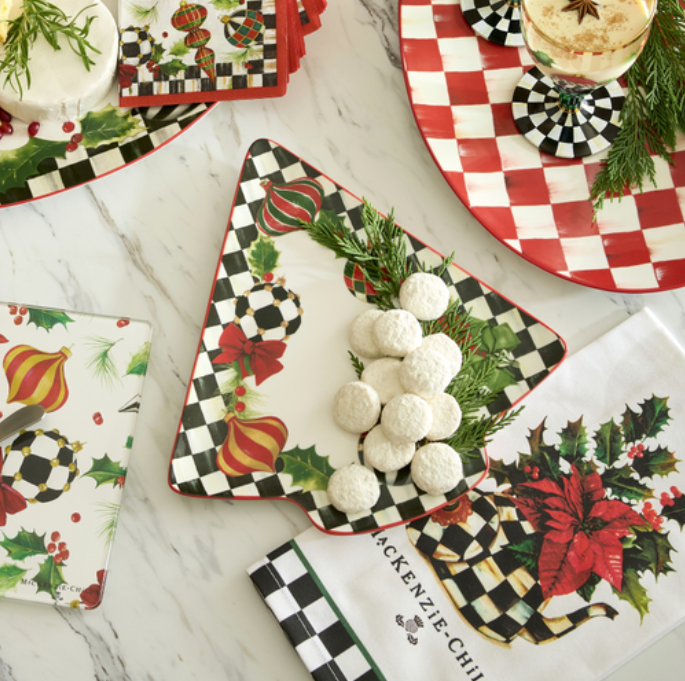 Deck the Halls Tree Serving Platter