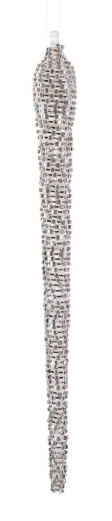 10"H Metal Rhinestone Icicle Ornament,