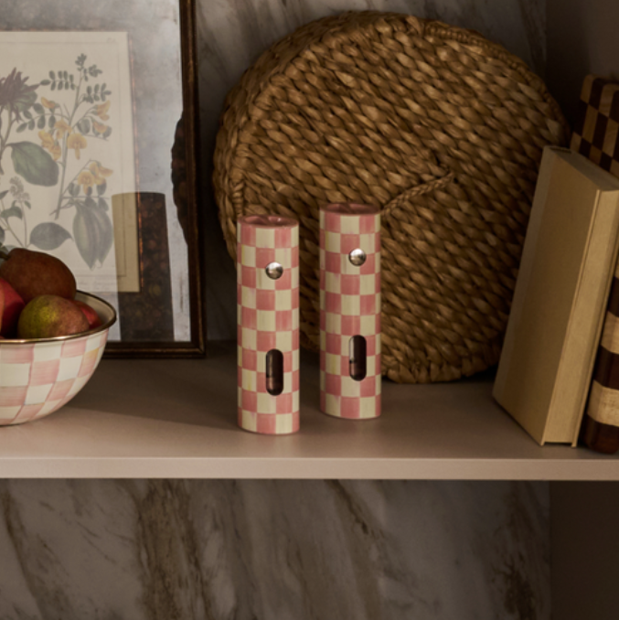 Rosy Check Electric Salt & Pepper Grinder Set