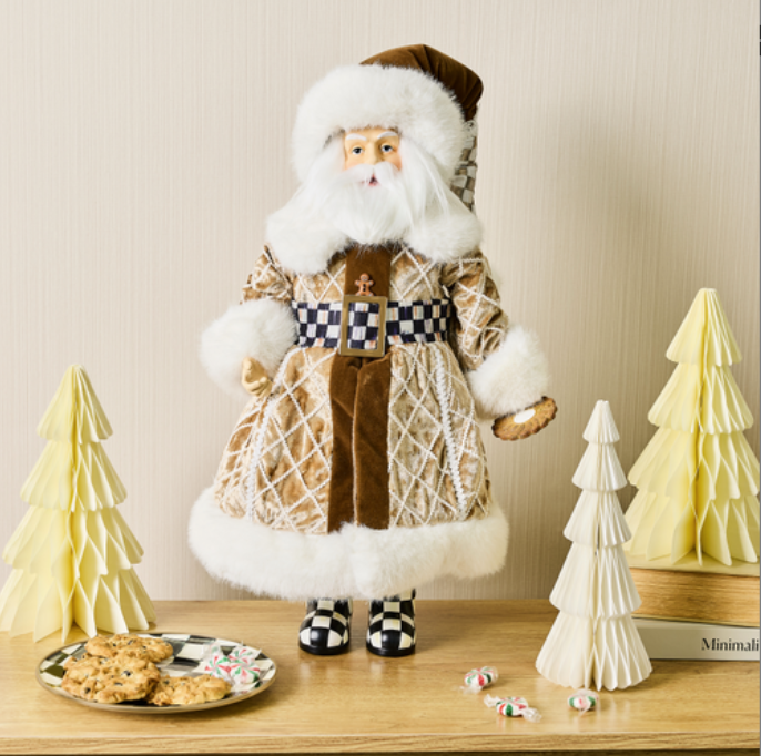 Gingerbread Fabric Mr. Santa