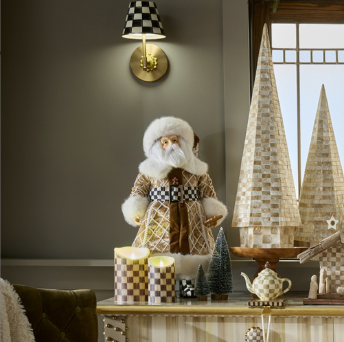Gingerbread Fabric Mr. Santa