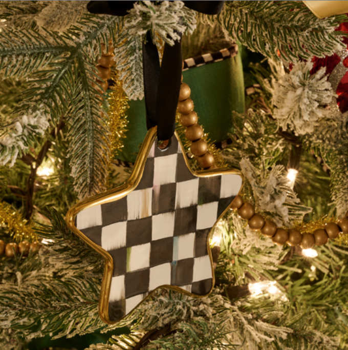 Courtly Check Star Ornament