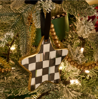Courtly Check Star Ornament