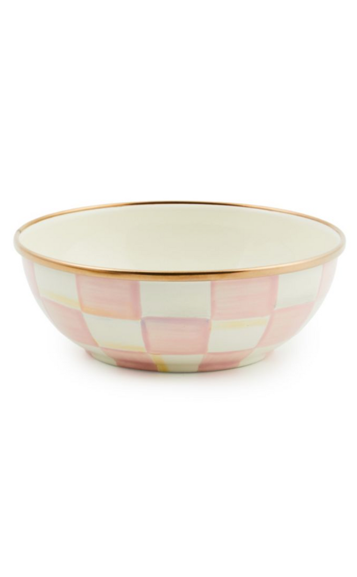 Rosy Check Enamel Everyday Bowl