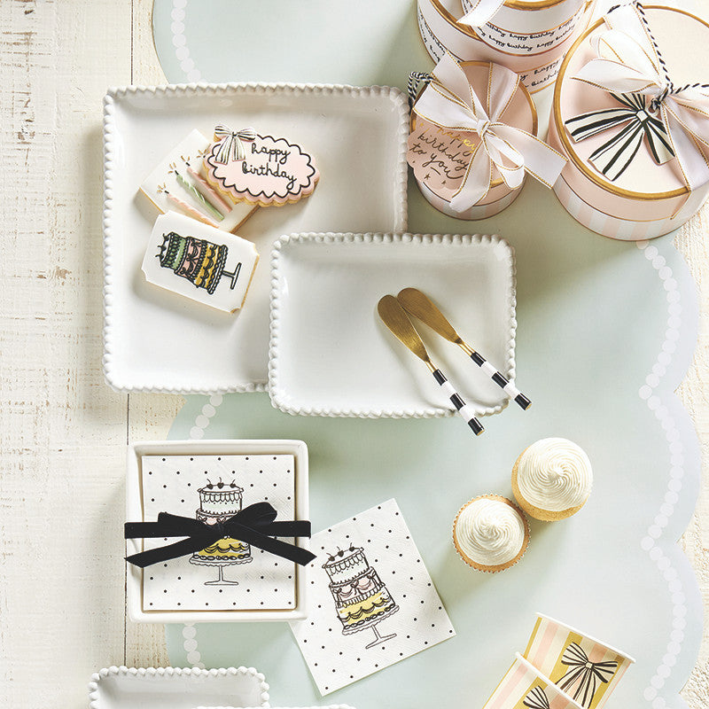 Ceramic Napkin Tray + Napkins