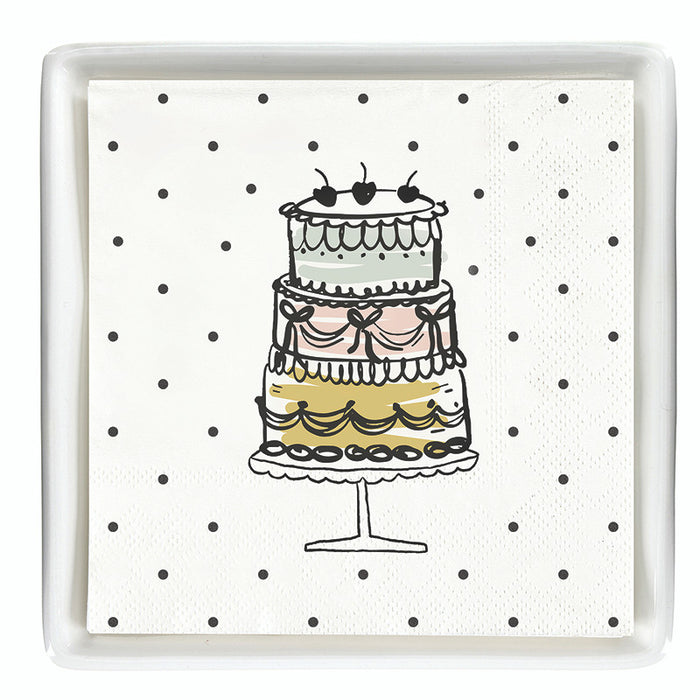 Ceramic Napkin Tray + Napkins