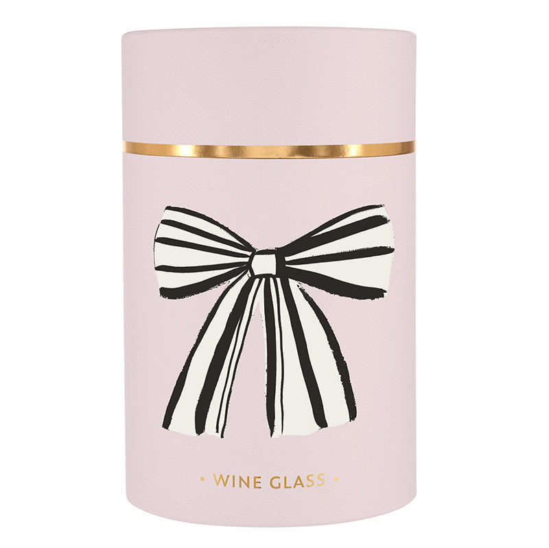 Gold Foil Stemless Wine Glass - Birthday Bow