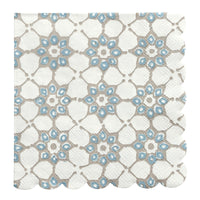 Face to Face Ceramic Tray + Napkins - Blue Tile