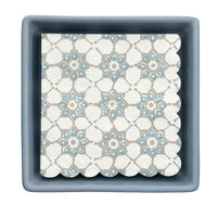 Face to Face Ceramic Tray + Napkins - Blue Tile