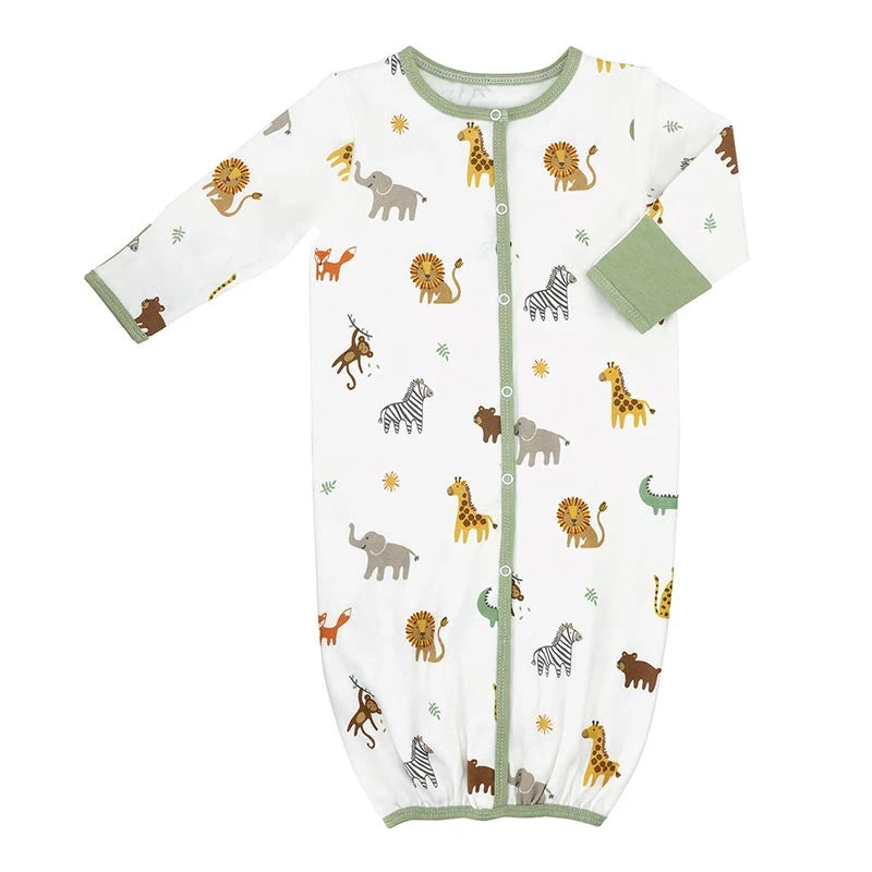 Newborn Gown - Safari  0-6mos.