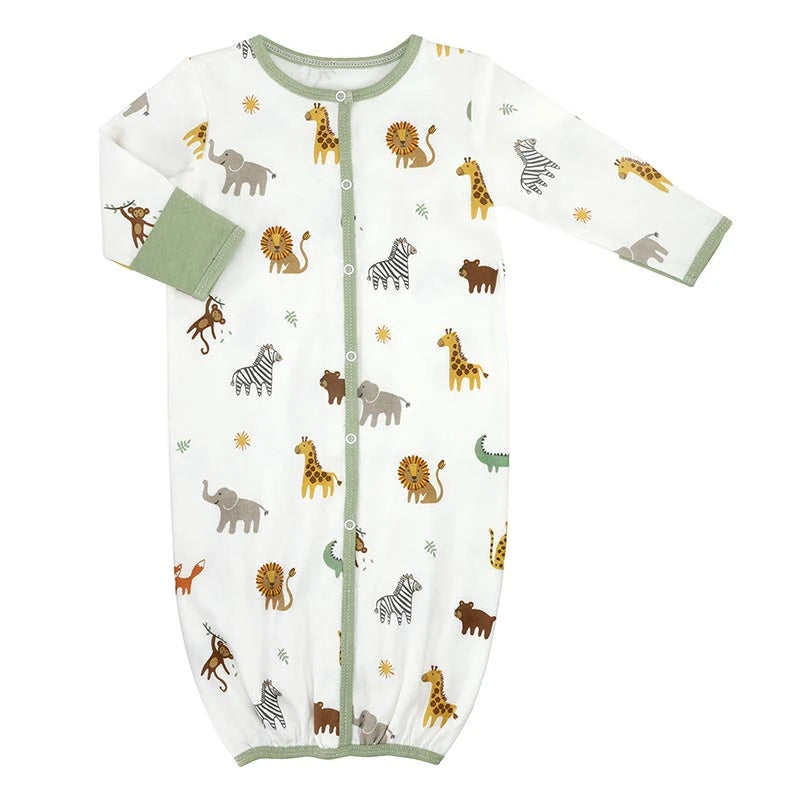 Newborn Gown - Safari  0-6mos.