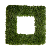 24" Iced Square Cedar Wreath