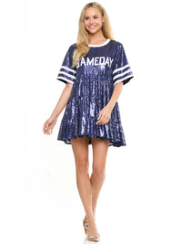 Game day baby doll sequin dress