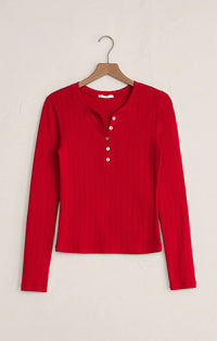 Holly Pointelle Long Sleeve Top