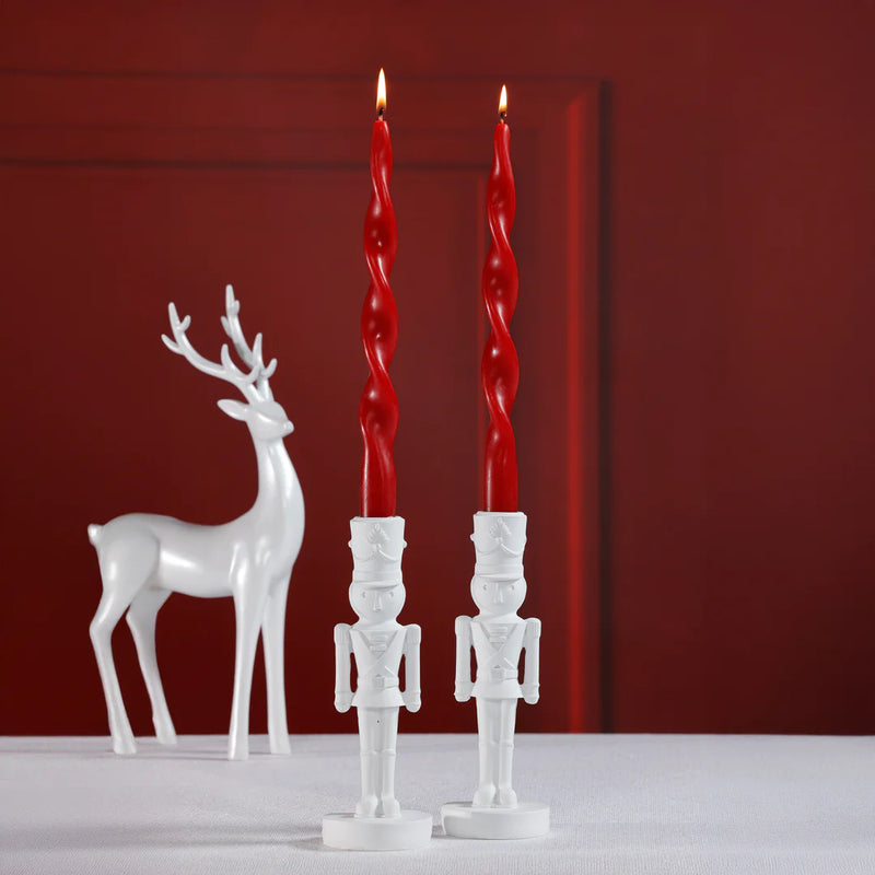 Nutcracker Taper Holder - Matt White