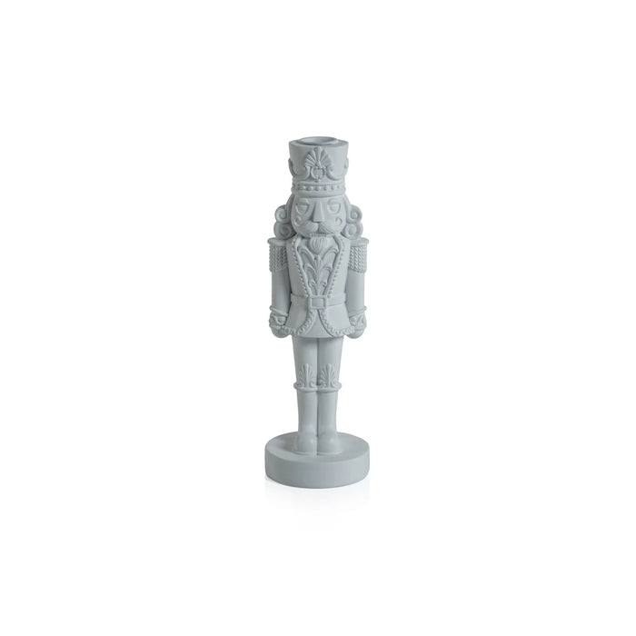 Nutcracker Taper Holder - Matt White - 10 in