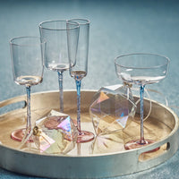 Vicenza Glassware - Pink and Blue - White Wine Glass