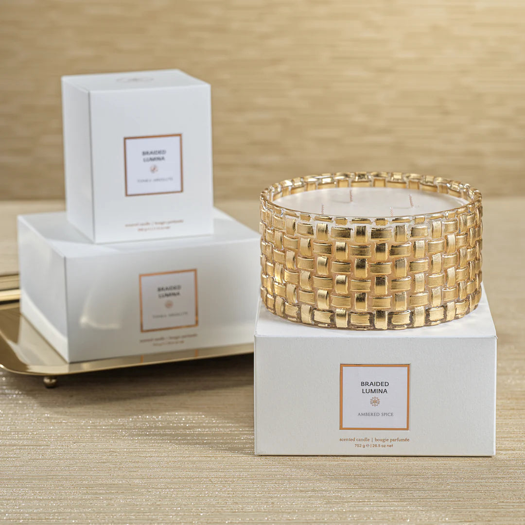Rosegate Design Braided Lumina Candle
