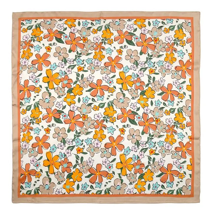 Let Your Dreams Blossom Square Satin Scarf