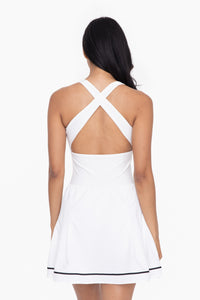 Criss Cross Back Skater Dress