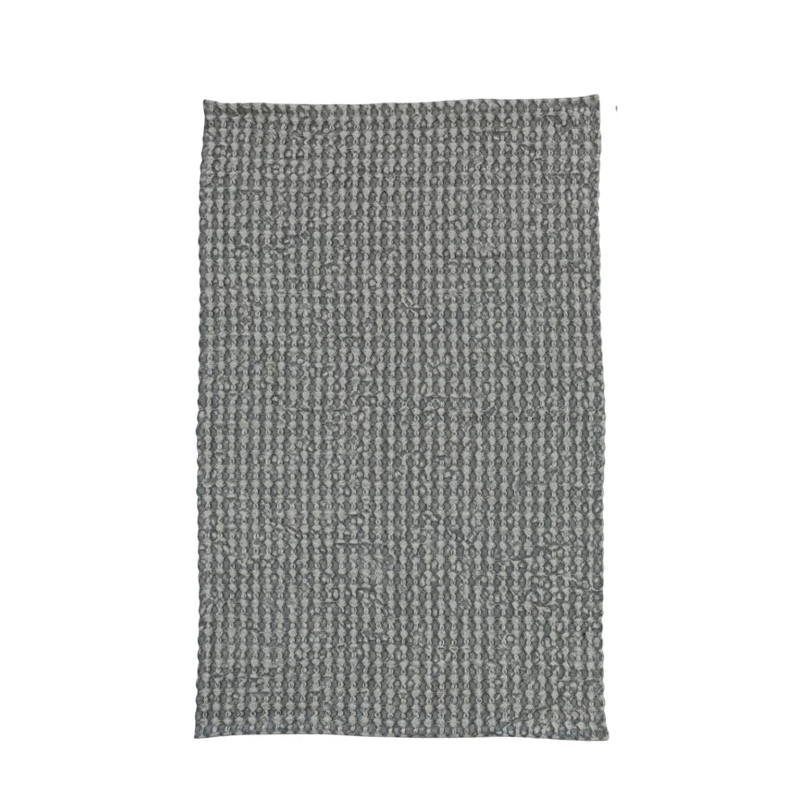 Stonewashed Cotton Waffle Weave Tea Towel