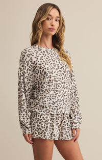 Luxe Leopard LS Top