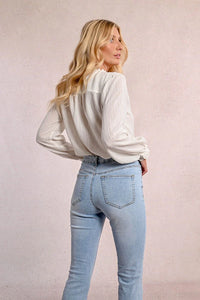Ladies Light Denim Wide leg Jeans
