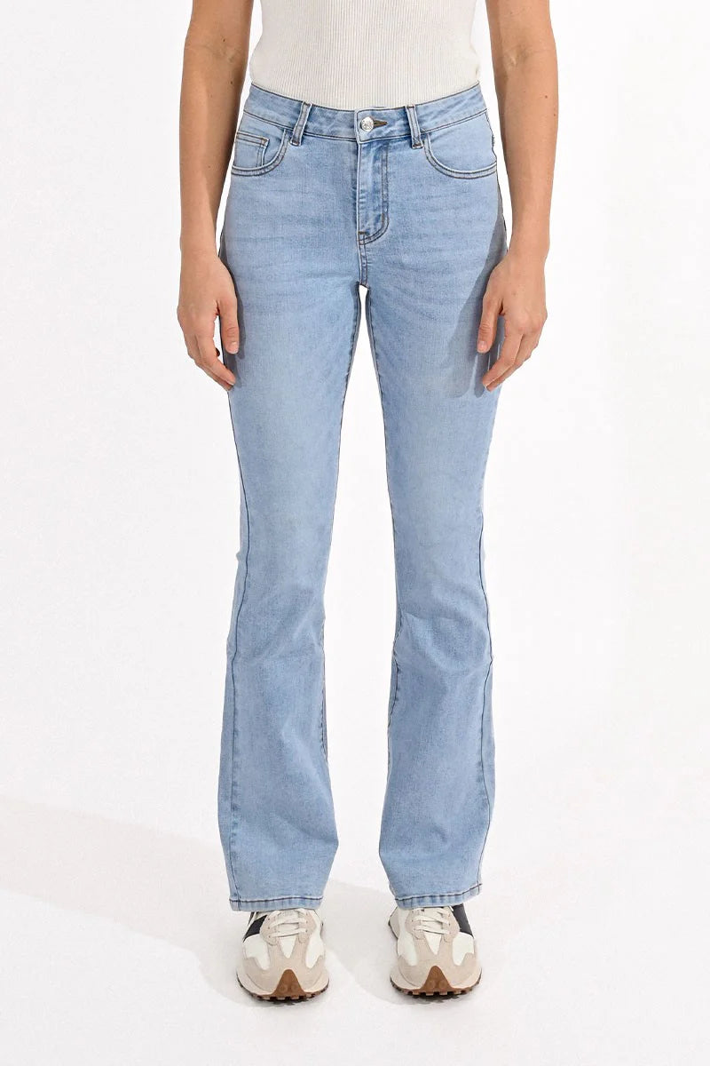 Ladies Light Denim Wide leg Jeans