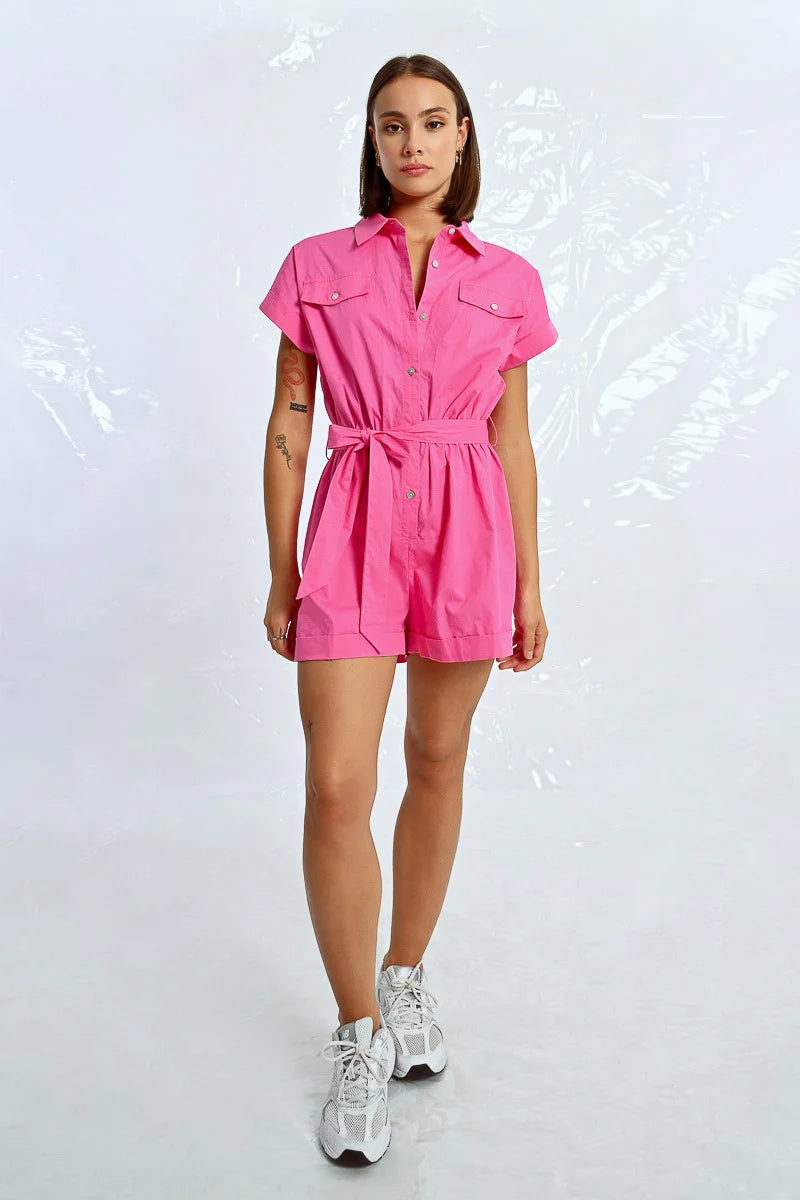 BUTTONED PLAYSUIT